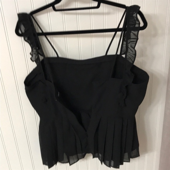 Anthropologie Central Park West Black Flirty Top Size XLarge - Picture 6 of 10